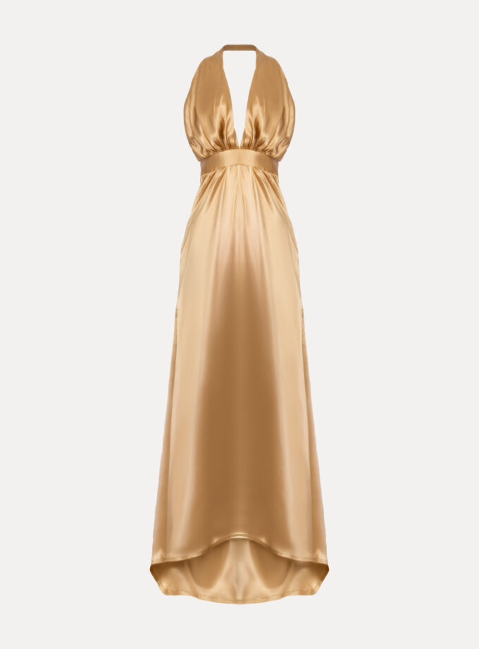 Gold Halter Dress