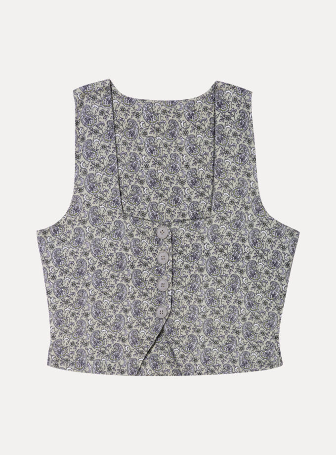 Sage Paisley Vest