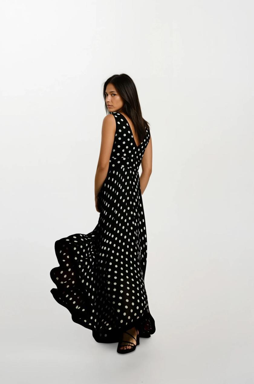 Polka Dot Maxi Dress - Image 3
